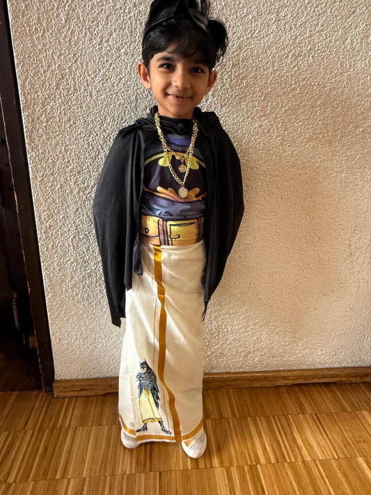 Kids Wear Batman - Handpainted Dhoti