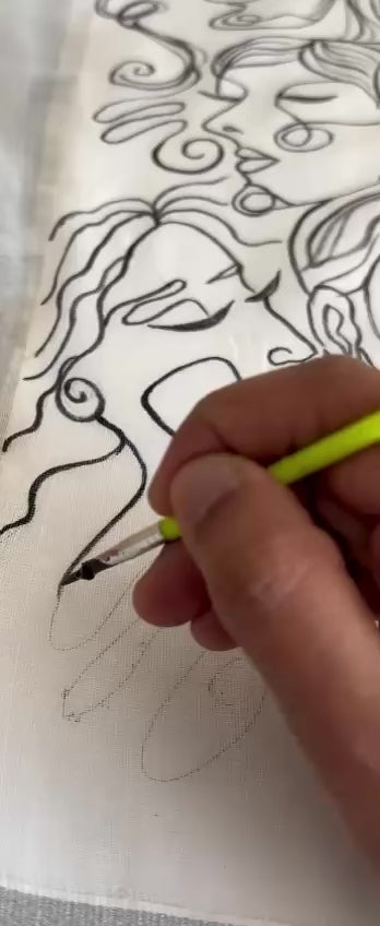 Faces Line Drawing